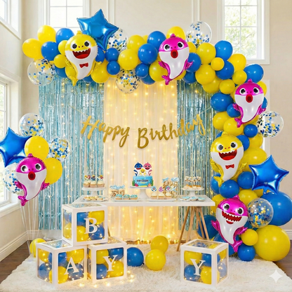 Baby Shark Birthday Decoration Combo (99 Pcs)– Full Party Set