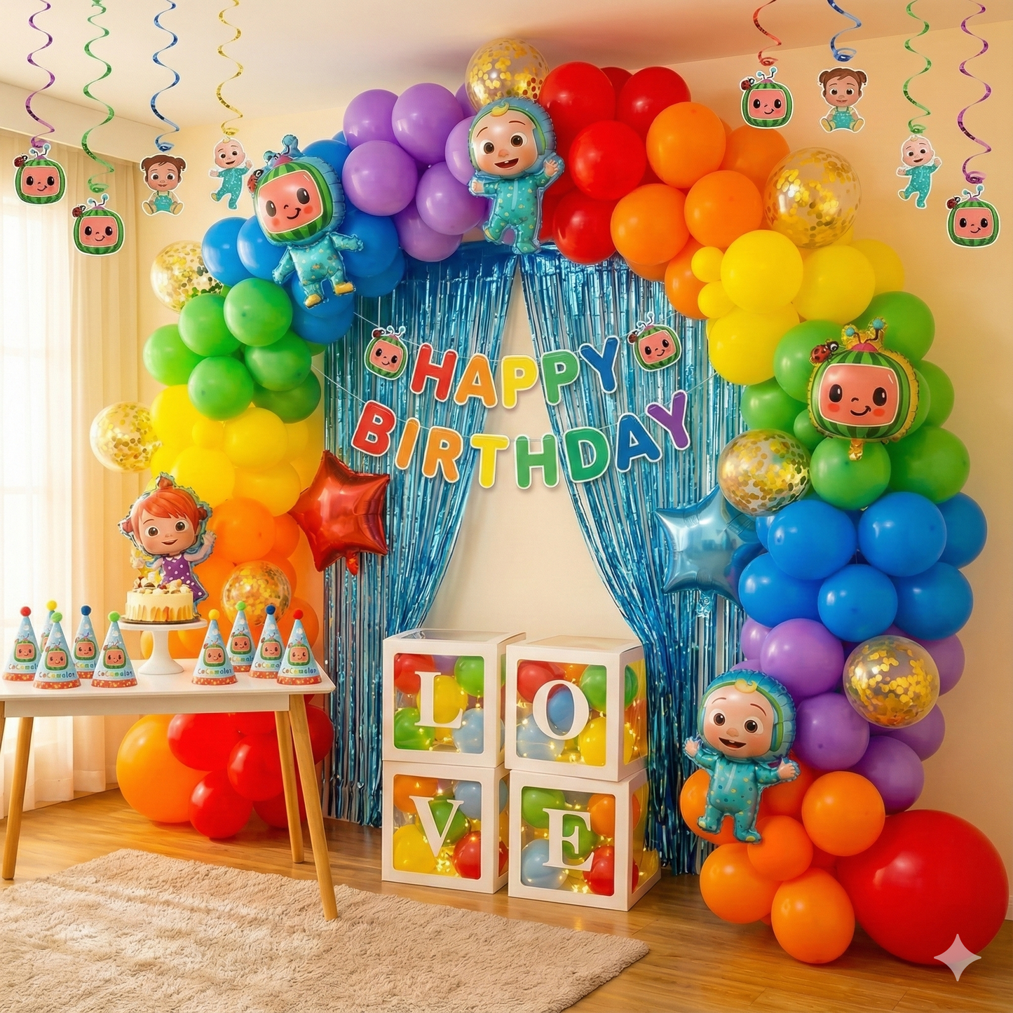 CoComelon Birthday Decoration Combo Kit – Full Party Set (159 Pcs)