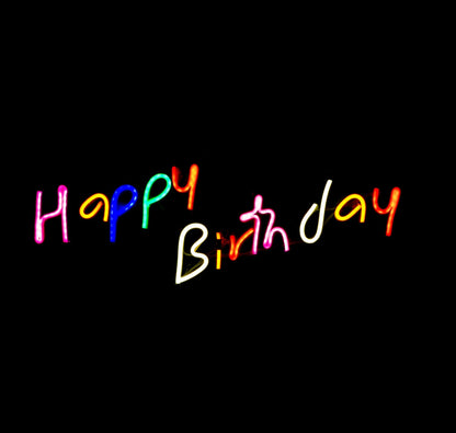 Happy Birthday Neon Sign