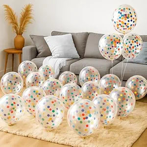 Multicolor Confetti Balloons – Set of 10 Pcs
