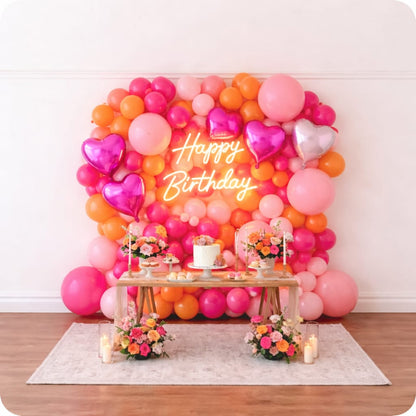 Sunset Sorbet & Citrus Blush Premium Decor Kit - Pink & Orange Theme