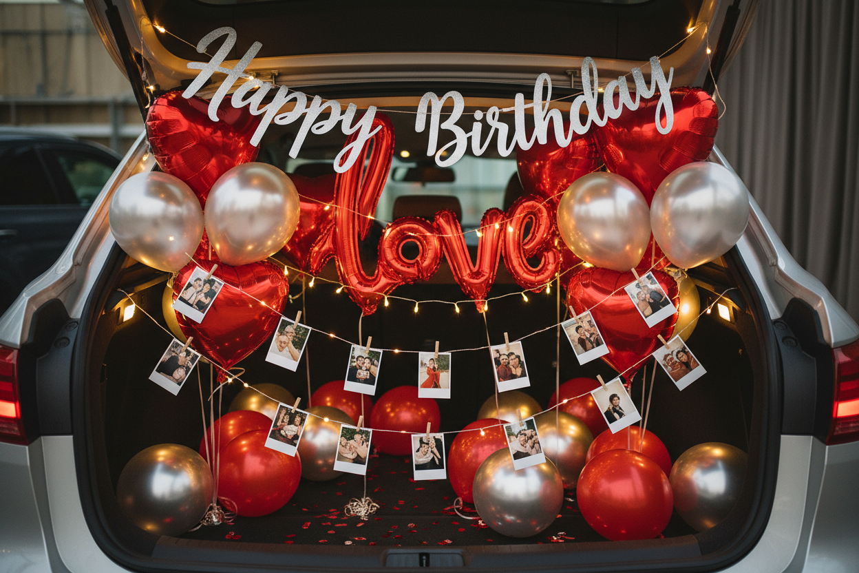 Car Boot Happy Birthday Decoration Kit