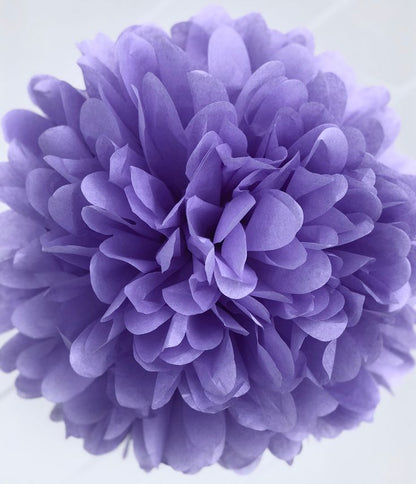 Lavender Tissue Paper Pom Poms – Flower Balls(14 Inch)