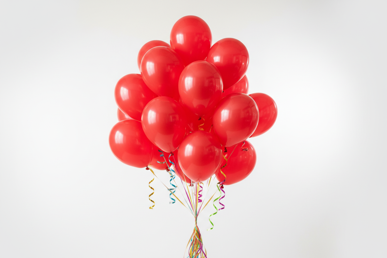 bunch of red balloons