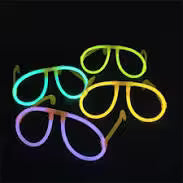 Crackles Luminous Glow Sticks – Plastic LED Eye Glasses | Glow in Dark Party Lights (Pack of 4)
