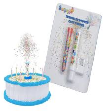 Surprise sprinkler popper cake topper