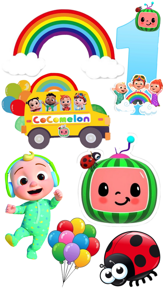 Cocomelon Theme Cake/Cupcake Topper