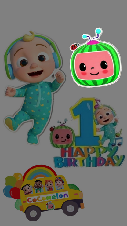 Cocomelon Theme Cake/Cupcake Topper