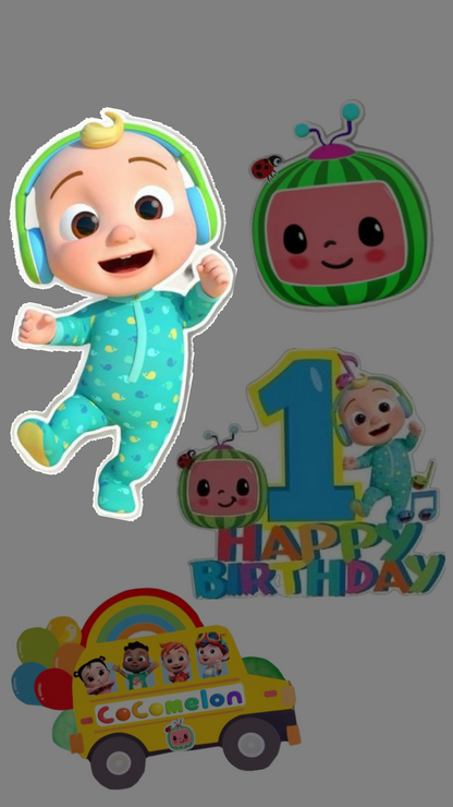 Cocomelon Theme Cake/Cupcake Topper