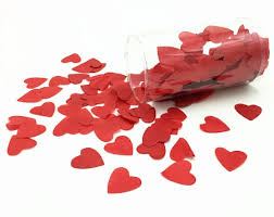 Heart Foil & Paper Confetti Popper Shooter – Red