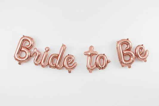 Elegant Rose Gold "Bride to Be" Foil Balloon Banner (16 Inch)