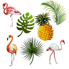 Pink Flamingo & Pineapple Bunting Banner | Hawaiian Tropical Party Decor