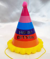 Rainbow Multicolor Party Hats – Pack of 10 (Cone Birthday Caps)