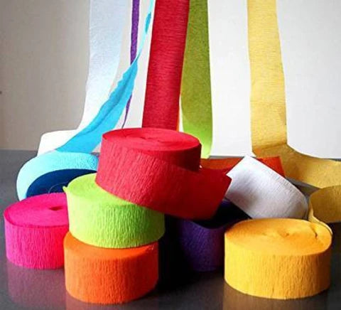 12-Pack Multi-Color Crepe Paper Streamer Rolls – The Ultimate DIY Decoration Set