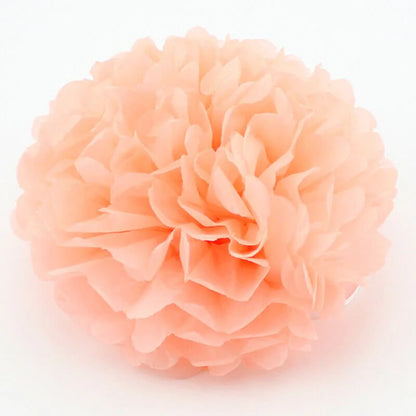Peach Tissue Paper Pom Poms – Flower Balls (10 Inch)