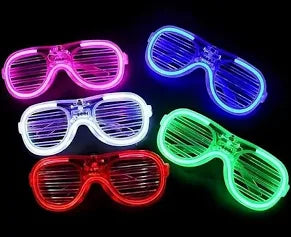LED Neon Light Goggles – Flashing Light-Up Glasses for Night Parties & Theme Events